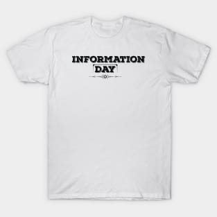 National Freedom of Information Day Black T-Shirt